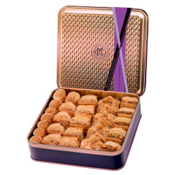 Assorted Baklawa Baklava |Tin Metal Box |500g | Chateau de Mediterranean